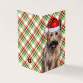 Berger Picard Dog Holiday Plaid Christmas Kaart (Buitenkant)