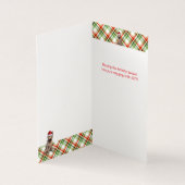 Berger Picard Dog Holiday Plaid Christmas Kaart (Binnen)