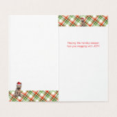 Berger Picard Dog Holiday Plaid Christmas Kaart (Binnenkant ongevouwen)