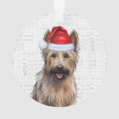 Berger Picard Dog's Naam en Foto Kerstmis Ornament (achterkant)