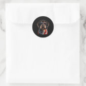 Berger Picard hond 4 juli Amerikaanse onafhankelij Ronde Sticker (Tas)