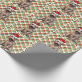 Berger Picard Hond en Vakantie Geplaagd Kerstmis Cadeaupapier (Hoek)