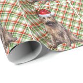 Berger Picard Hond en Vakantie Geplaagd Kerstmis Cadeaupapier (Rol Hoek)