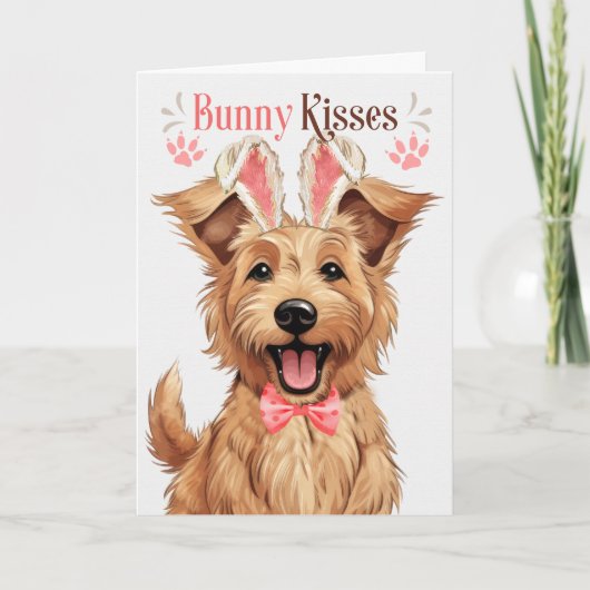 Berger Picard Hond in Konijnenoren voor Pasen Feestdagen Kaart (Voorkant)