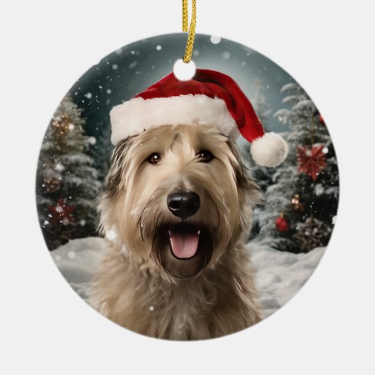 Berger Picard Hond Kerst Keepsake Keramisch Ornament (Voorkant)