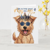 Berger Picard Hondenkoning voor Dag Grappige Verja Kaart (Gele Bloem)