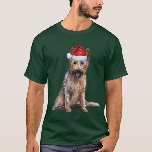 Berger Picard Hondenliefhebber Funny Christmas T-shirt (Voorkant)