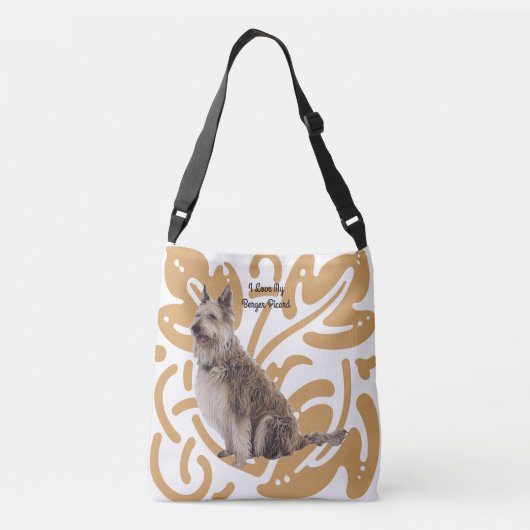 Berger Picard op oude gouddruk Crossbody Tas (Achterkant)