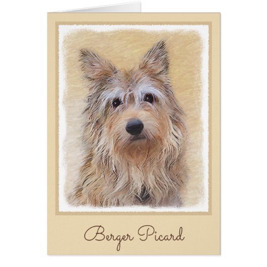 Berger Picard Painting - Cute Original Dog Art (Voorkant)