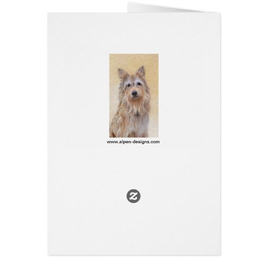 Berger Picard Painting - Cute Original Dog Art (Achterkant)