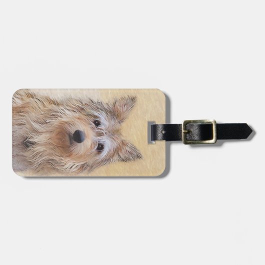 Berger Picard Painting - Cute Original Dog Art Bagagelabel (Voorkant horizontaal)