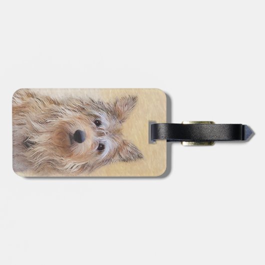 Berger Picard Painting - Cute Original Dog Art Bagagelabel (Achterkant horizontaal)