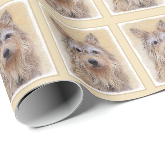 Berger Picard Painting - Cute Original Dog Art Cadeaupapier (Rol Hoek)