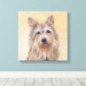Berger Picard Painting - Cute Original Dog Art Canvas Afdruk (Insitu (Houten vloer))