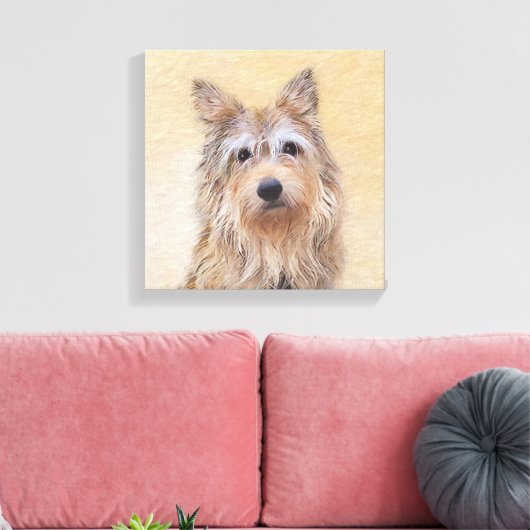 Berger Picard Painting - Cute Original Dog Art Canvas Afdruk (Insitu (Woonkamer))