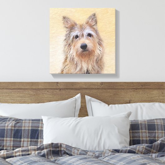 Berger Picard Painting - Cute Original Dog Art Canvas Afdruk (Insitu (Slaapkamer))