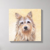 Berger Picard Painting - Cute Original Dog Art Canvas Afdruk (Voorkant)