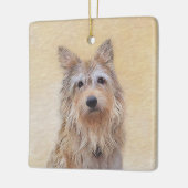 Berger Picard Painting - Cute Original Dog Art Keramisch Ornament (Links)