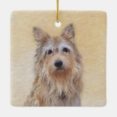 Berger Picard Painting - Cute Original Dog Art Keramisch Ornament (Achterkant)