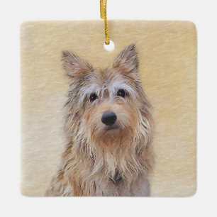 Berger Picard Painting - Cute Original Dog Art Keramisch Ornament