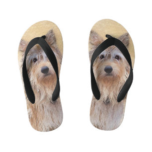 Berger Picard Painting - Cute Original Dog Art Kinder Teenslippers