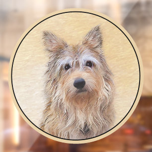 Berger Picard Painting - Cute Original Dog Art Raamsticker