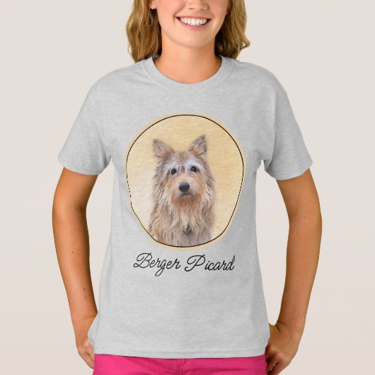 Berger Picard Painting - Cute Original Dog Art T-S T-shirt (Voorkant)