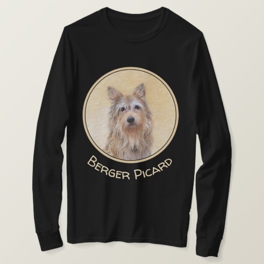Berger Picard Painting - Cute Original Dog Art T-shirt (Design voorkant)