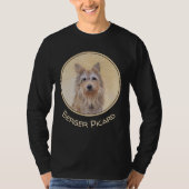 Berger Picard Painting - Cute Original Dog Art T-shirt (Voorkant)