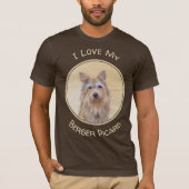 Berger Picard Painting - Cute Original Dog Art T-shirt (Voorkant)