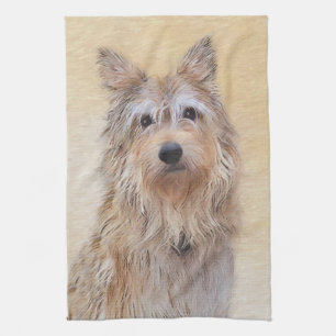 Berger Picard Painting - Cute Original Dog Art Theedoek