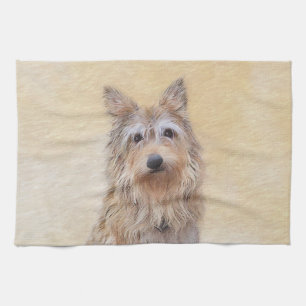 Berger Picard Painting - Cute Original Dog Art Theedoek
