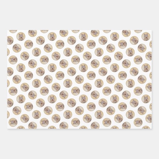 Berger Picard Shepherd Dark Fawn Schilderij Dog Ar Inpakpapier Vel (Voorkant 2)