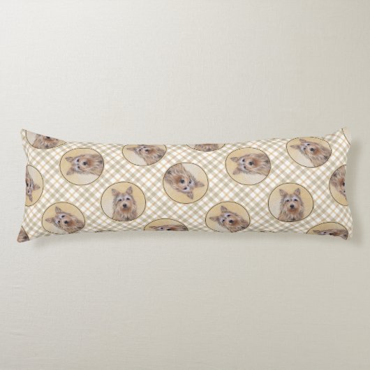 Berger Picard Shepherd Dark Fawn Schilderij Dog Ar Lichaamskussen (Voorkant)