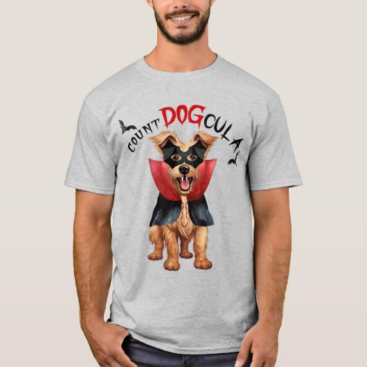 Berger Picard Vampier Hond Grappig Halloween T-shirt (Voorkant)