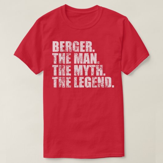 BergerBerger Achternaam Berger S T-shirt (Design voorkant)