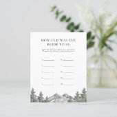 Bergeren hoe oud de bruid was om Kaarten te worden (Staand voorkant)