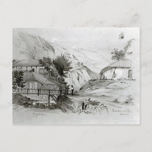 Berger's House, Valparaiso, 1834 Briefkaart (Voorkant)