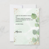 Bergeucalyptusbotanische foto bedankkaart (Achterkant)