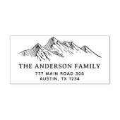 Bergfamilienaam retouradres rubberstempel (Afrduk)