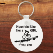 Bergfiets als een meisje sleutelhanger (Voorkant)