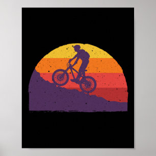 Bergfiets Kunst Voor Mannen Vrouwen Mtb Fietser Be Poster