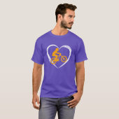 bergfiets liefde meisje t-shirt (Voorkant volledig)