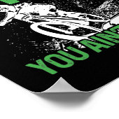 Bergfietsen als vuile vlieger poster (Hoek)