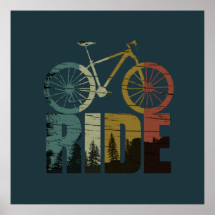 bergfietsen vintage poster