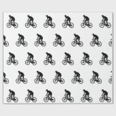 Bergfietsensilhouet - Kies achtergrondkleur Cadeaupapier (Vlak)