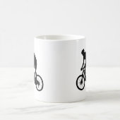 Bergfietsensilhouet - Kies achtergrondkleur Koffiemok (Center)