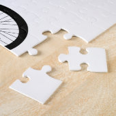 Bergfietsensilhouet - Kies achtergrondkleur Legpuzzel (Zijkant)