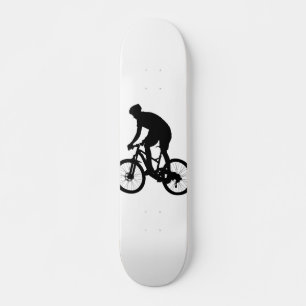 Bergfietsensilhouet - Kies achtergrondkleur Persoonlijk Skateboard