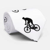 Bergfietsensilhouet - Kies achtergrondkleur Stropdas (Opgerold)